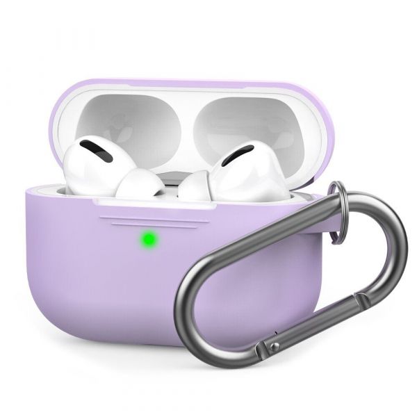Чехол AHASTYLE Silicone Case with Carabiner for Apple AirPods Pro – Lavender (AHA-0P100-LVR)