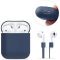 Чехол Airpods Silicon case+straps green (in box) CASE_AIRPODS_MIDNIGHTBLUE
