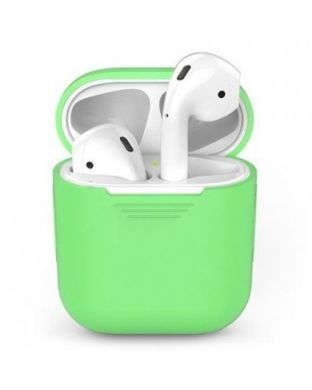Чехол Airpods Silicon case+straps green (in box) CASE_AIRPODS_GREEN