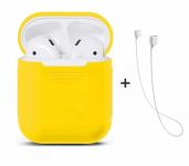 Чехол Airpods Silicon case+straps green (in box) CASE_AIRPODS_YELLOW