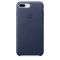 Чохол-накладка для iPhone 7 Plus/8 Plus - Apple Leather Case - Midnight Blue (MQHL2)