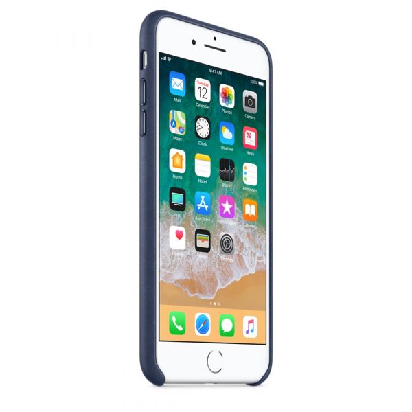 Чохол-накладка для iPhone 7 Plus/8 Plus - Apple Leather Case - Midnight Blue (MQHL2)