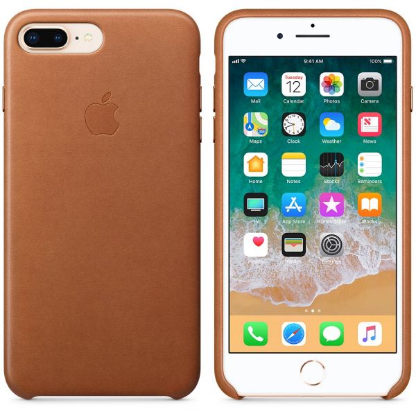 Чехол-накладка для iPhone 8 Plus/7 Plus - Apple  Leather Case - Saddle Brown (MQHK2)