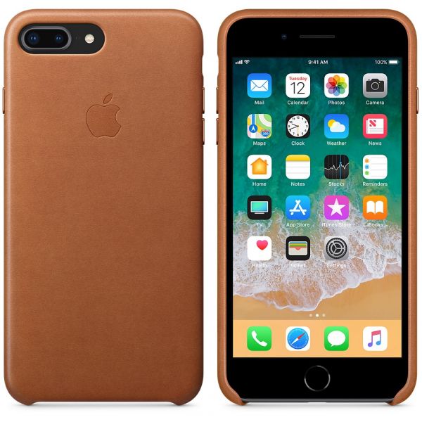 Чехол-накладка для iPhone 8 Plus/7 Plus - Apple  Leather Case - Saddle Brown (MQHK2)