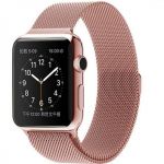 Ремешок Apple Watch 44/42mm Milanese Loop Band 316L Rose Gold OEM