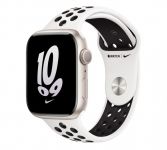 Apple Watch Nike Series 8 GPS 41mm Starlight Aluminum Case w. Summit White/Black Nike S. Band (MPGK3)