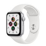Apple Watch SE GPS 40mm Silver Aluminum Case with White Sport Band (MYDM2)