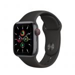 Apple Watch SE LTE 40mm Space Gray Aluminum Case with Black Sport Band (MYED2 / MYEK2)