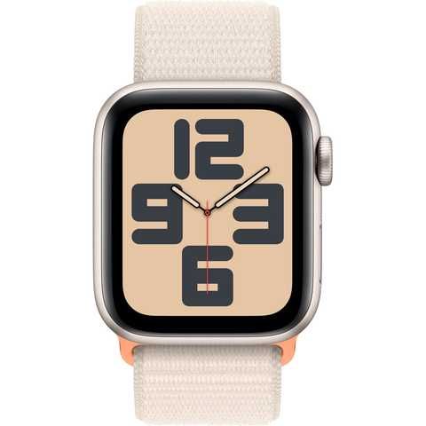 Apple Watch SE 2 LTE 40mm Starlight Aluminum Case with Starlight Sport Loop (MRG33)