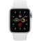 Apple Watch Series 5 LTE 40mm Silver Case w. White Sport Band (MWWN2)