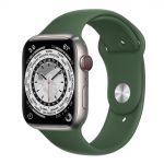Apple Watch Series 7 LTE 45mm Silver Titanium Case w. Clover Sport Band (ML8W3 + MKUNA3)