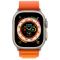 Apple Watch Ultra GPS + Cellular 49mm Titanium Case with Orange Alpine Loop - Large (MQEV3/MQFM3)