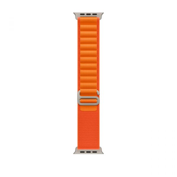 Apple Watch Ultra GPS + Cellular 49mm Titanium Case with Orange Alpine Loop - Large (MQEV3/MQFM3)