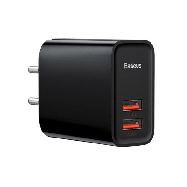 Сетевое з/у Baseus Speed Dual QC3.0 Quick charger U+U 30W EU Black (CCFS-E01)