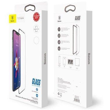 Защитное стекло Baseus 0.3mm Silk-screen All-screen Glass Film для Apple iPhone X/Xs - Black (SGAPIPHX-KC01)