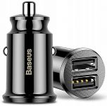 Авто-зарядка Baseus Circular Plastic QC 3.0 30W 2USB black (CCALL-YD01)