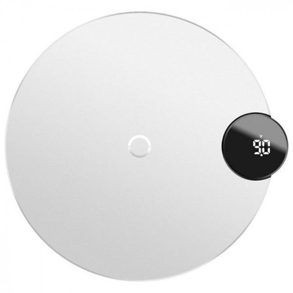 Беспроводное зарядное устройство Baseus Digtal LED Display - White (WXSX-02)