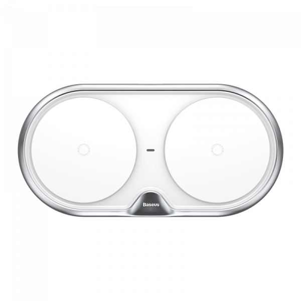 Беспроводное зарядное устройство Baseus Dual Wireless Charger White (WXXHJ-A0S)