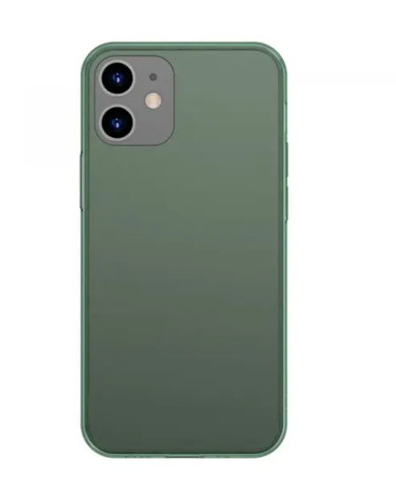 Чехол для iPhone 12 mini - Baseus Frosted Glass Protective Case - Dark Green