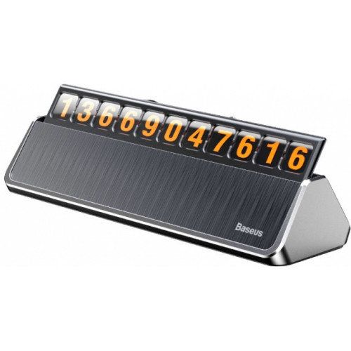 Паркувальна карта Baseus Hermit Temporary Parking Number Card silver (ACNUM-A0S)
