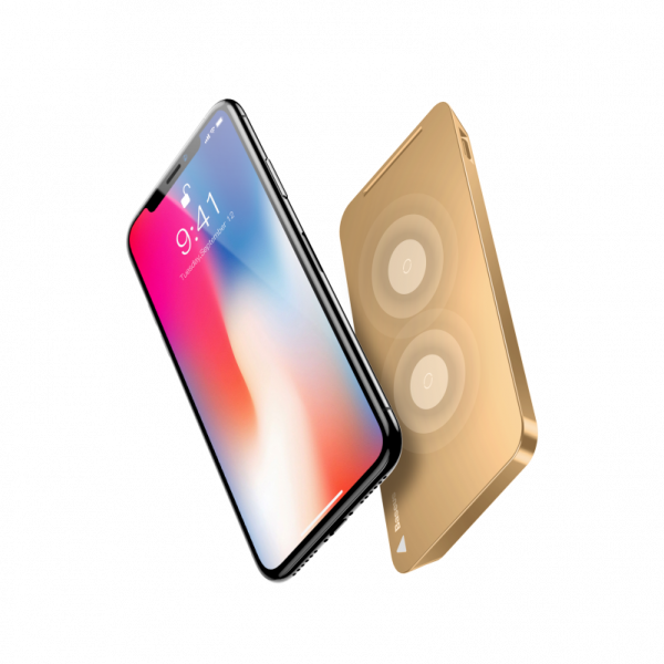 Беспроводное зарядное устройство Baseus Multifunctional Wireless Charging Pad Gold (WXHSD-0V)