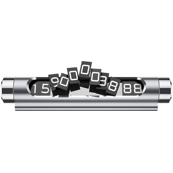 Паркувальна карта Baseus Temporary Parking Number Card Silver (ACNUM-0S)