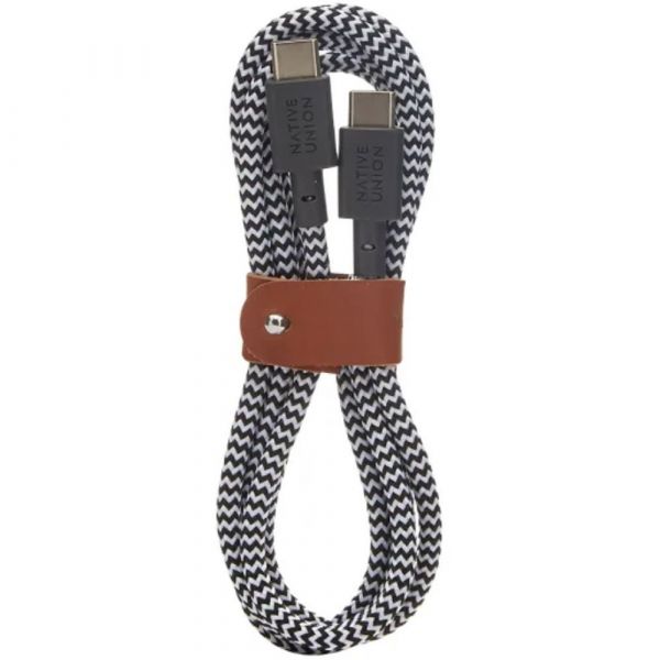 Кабель Native Union Belt Cable USB-C to USB-C Zebra (1.2 m) (BELT-C-ZEB-2-NP)