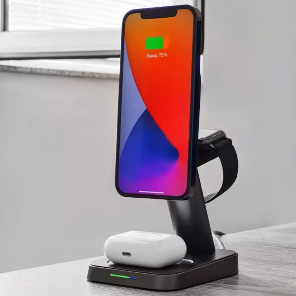 Бездротовий зарядний пристрій Acefast E3 3 in 1 (black)