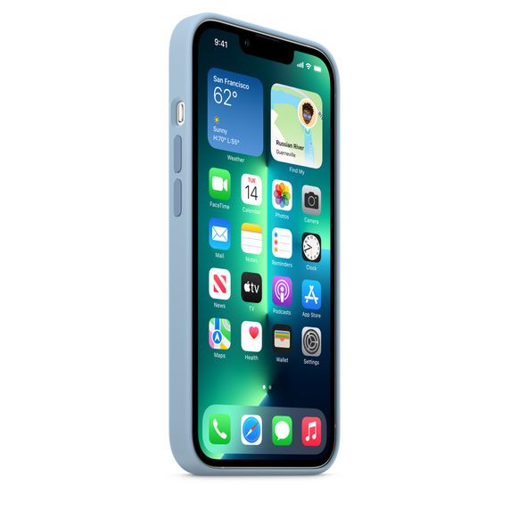 Чехол-накладка для iPhone 13 Pro - Apple Silicone Case with MagSafe - Blue Fog (MN653)