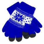 Перчатки для сенсорных экранов Touch iGlove with ornament size (S) - blue/white