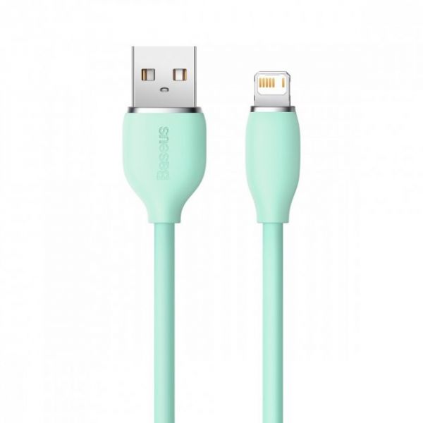 Кабель Baseus Jelly Liquid Silica Gel Lightning 2.4A (1.2m) (green) (CAGD000006)