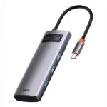 Адаптер Baseus Metal Gleam Series 5-in-1 Type-C (gray) CAHUB-CX0G