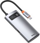 USB-Хаб Baseus Metal Gleam Series 4-in-1 (4xUSB3.0) (gray)