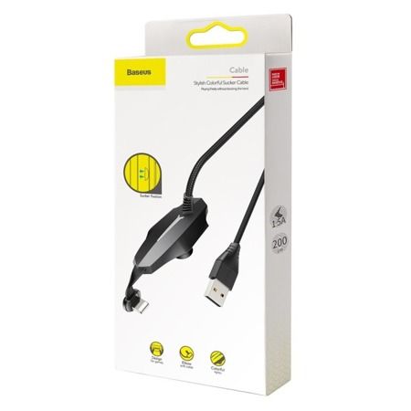 Кабель Baseus Colorful Lightning 2.4A (1.2m) - Black (CALXA-A01)