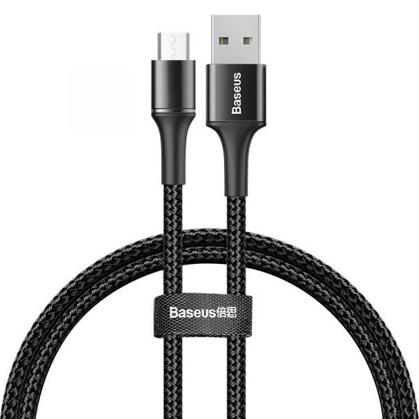 Кабель Baseus Halo Data Micro USB Cable 3A (1m) Black (CAMGH-B01)