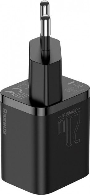 Мережевий зарядний пристрій Baseus Super Silicone PD Charger 20W (1Type-C) - Black (CCSUP-B01)