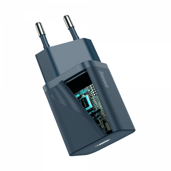 Сетевое зарядное устройство Baseus Super Silicone PD Charger 20W (1Type-C) - Blue (CCSUP-B03)