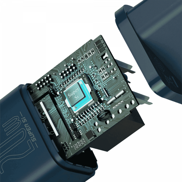 Сетевое зарядное устройство Baseus Super Silicone PD Charger 20W (1Type-C) - Blue (CCSUP-B03)