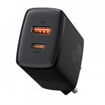 Сетевое зарядное устройство Baseus Compact Quick Charger 20W QC+ PD (1Type-C + 1USB) - Black (CCXJ-B01)