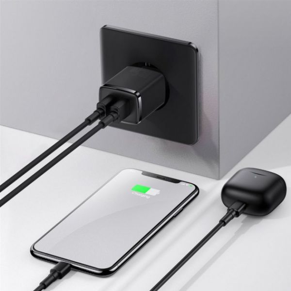 Зарядний пристрій Baseus Compact 10,5W (2 USB) - Black (CCXJ010201)