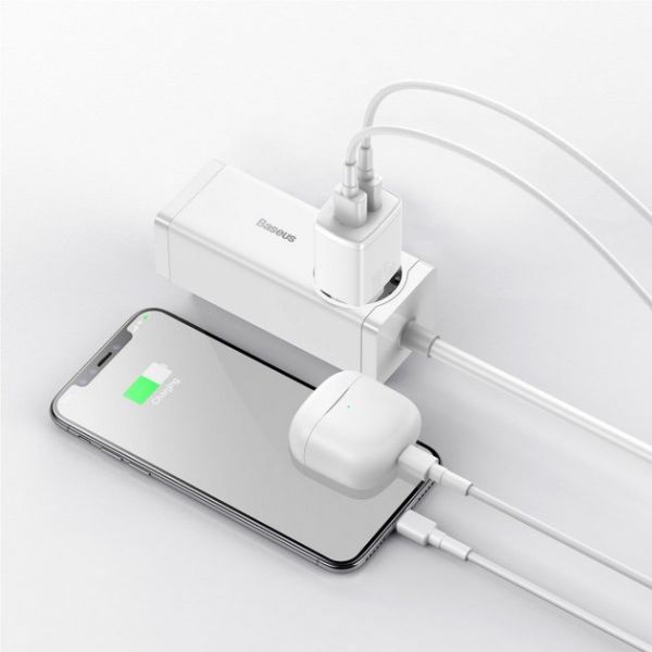 Зарядний пристрій Baseus Compact 10,5W (2 USB) (white) (CCXJ010202)