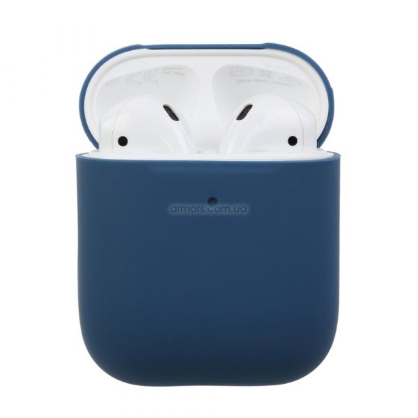 Чехол Airpods 2 Ultrathin Silicon case delft blue (in box)