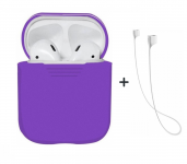 Чехол Airpods Silicon case+straps green (in box) CASE_AIRPODS_VIOLET