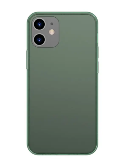 Чехол для iPhone 12/12 Pro - Baseus Frosted Glass Protective Case - Dark Green