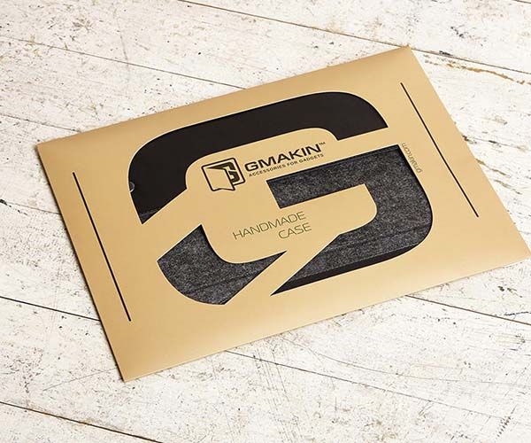 Чехол-конверт на кнопках Gmakin для MacBook Air 13", Pro 13" и Pro 13" Retina Black (GM01)