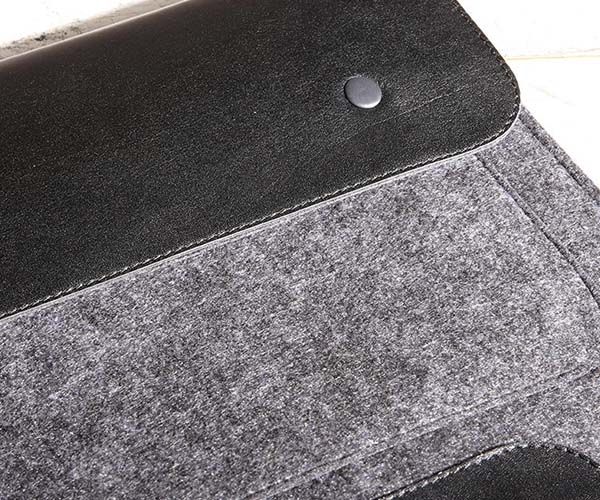 Чехол-конверт на кнопках Gmakin для MacBook Air 13", Pro 13" и Pro 13" Retina Black (GM01)