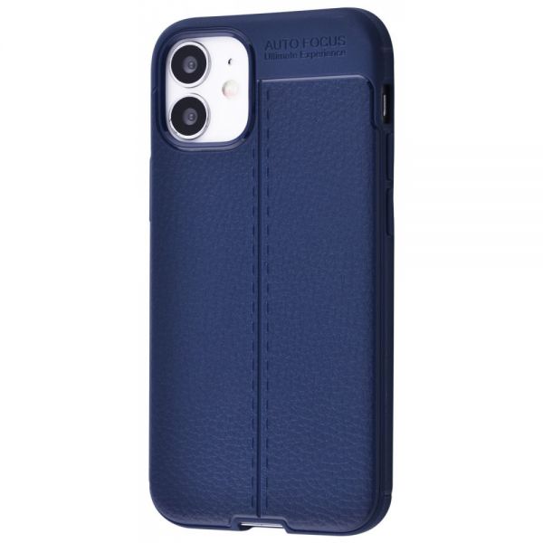 Чехол Ultimate Experience Leather (TPU) iPhone 12 mini (dark blue)
