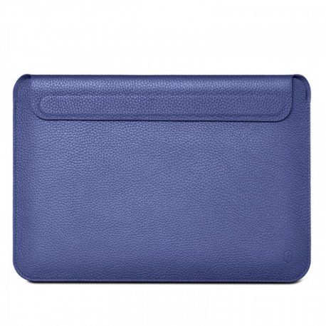 Чехол-конверт WIWU для MacBook Pro 14" [2021] Skin Pro Geniunie Leather Sleeve Series (Navy Blue)