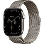 Apple Watch Series 12 LTE 46mm Natural Titanium Case with Natural Milanese Loop M/L (MJGQ4)