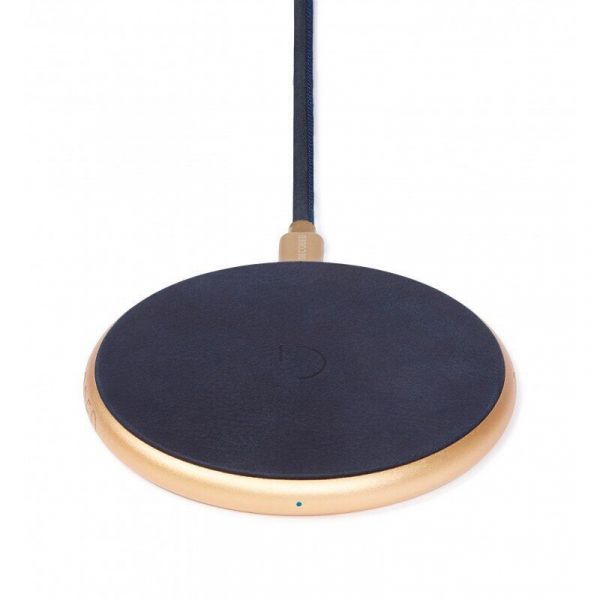 Беспроводное зарядное устройство Decoded Wireless 10W (7.5W) темно-синяя кожа (D9WC2GDNY)